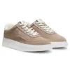 Suede trainers with stacked logos