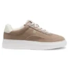 Suede trainers with stacked logos