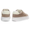 Suede trainers with stacked logos