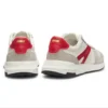 Suede-trim sneakers with logo details