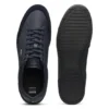 Suede-trim sneakers with ribbed sole