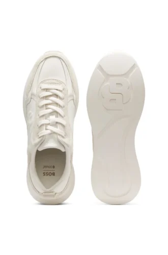 suede trim trainers in faux leather 2 330x500 - Suede-trim trainers in faux leather