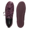 Suede-trim trainers in nappa leather