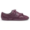 Suede-trim trainers in nappa leather