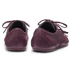 Suede-trim trainers in nappa leather