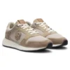 Suede-trim trainers with Double B monogram