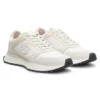 Suede-trim trainers with Double B monogram