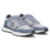 Suede-trim trainers with Double B monogram