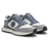 Suede-trim trainers with Double B monogram