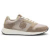 Suede-trim trainers with Double B monogram