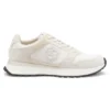 Suede-trim trainers with Double B monogram