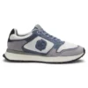Suede-trim trainers with Double B monogram