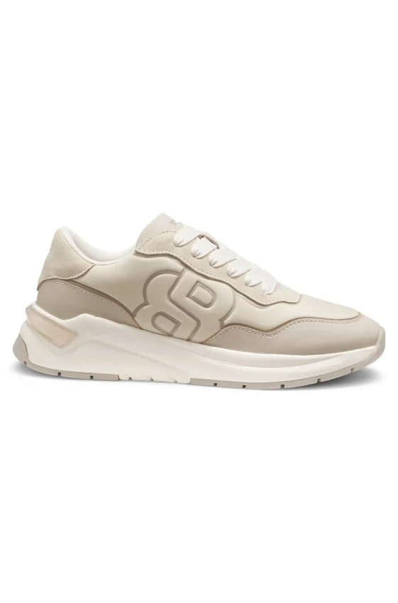 Suede-trim trainers with Double B monogram Suede-trim trainers with Double B monogram