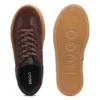 Suede-trim trainers with low profile