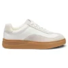 Suede-trim trainers with low profile