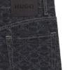 Super-wide-leg jeans in geometric-print denim