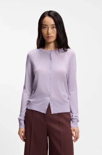 Superfine merino wool cardigan