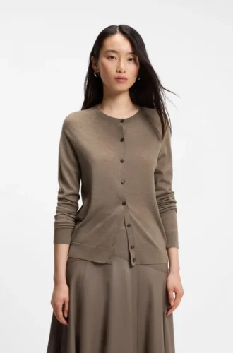 Superfine merino wool cardigan