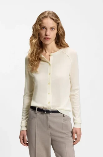 Superfine merino wool cardigan