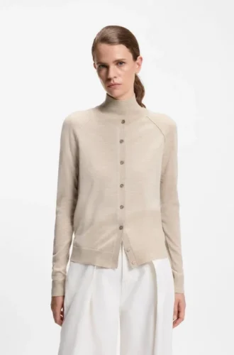 Superfine merino wool cardigan