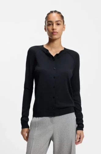 Superfine merino wool cardigan