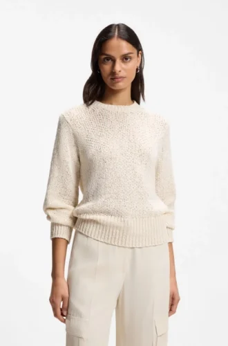 sweater with structured knit