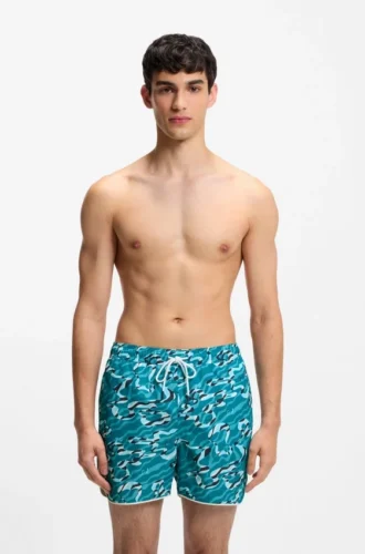 Swim shorts with all-over print