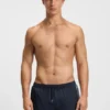 Swim shorts with foil-print logo