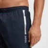 Swim shorts with foil-print logo
