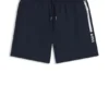 Swim shorts with foil-print logo