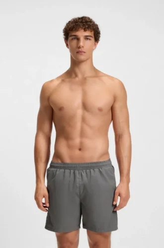 Swim shorts with logo and stripe