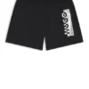 Swim shorts with metallic split logo