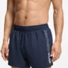 Swim shorts with repeated logos