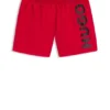 Swim shorts with vertical logo print