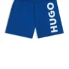 Swim shorts with vertical logo print