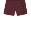 Swim shorts with vertical logo print