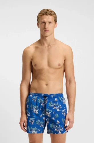 Swim trunks with allover print