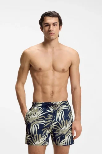 Swim trunks with allover print