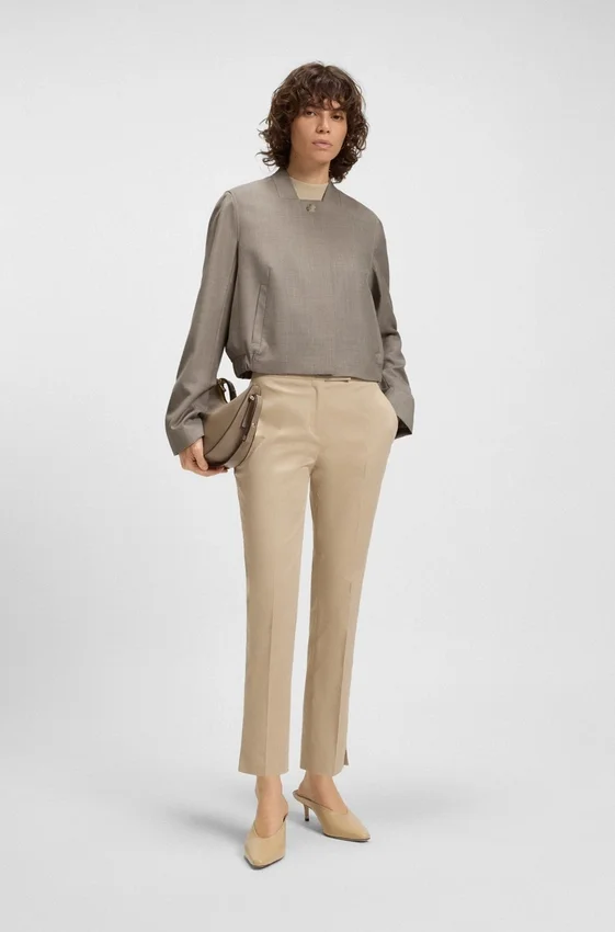 Tailored blazer in stretch-wool sharkskin Tailored blazer in stretch-wool sharkskin