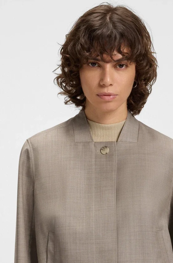 Tailored blazer in stretch-wool sharkskin Tailored blazer in stretch-wool sharkskin
