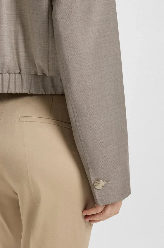 Tailored blazer in stretch-wool sharkskin Tailored blazer in stretch-wool sharkskin