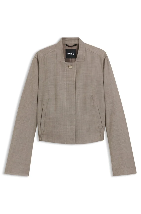 Tailored blazer in stretch-wool sharkskin Tailored blazer in stretch-wool sharkskin