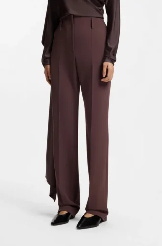 Tailored virgin-wool blend trousers