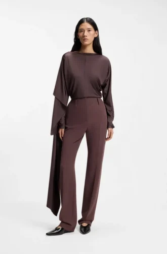 Tailored virgin-wool blend trousers