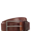 Tanned-leather belt with pin buckle Tanned-leather belt with pin buckle