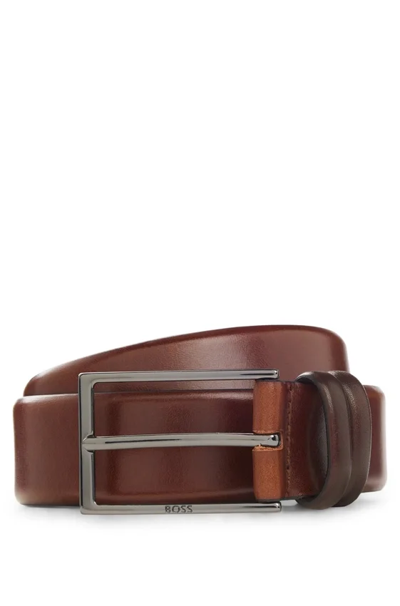 Tanned-leather belt with pin buckle Tanned-leather belt with pin buckle