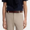 Tanned-leather belt with pin buckle Tanned-leather belt with pin buckle