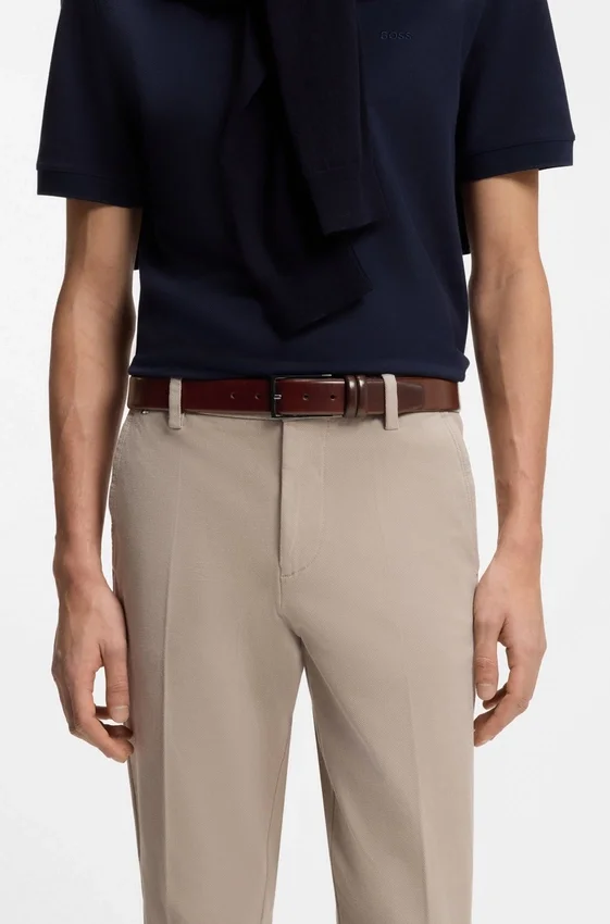 Tanned-leather belt with pin buckle Tanned-leather belt with pin buckle