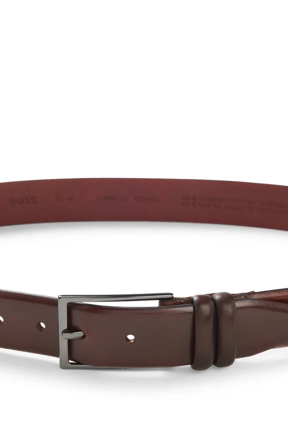 Tanned-leather belt with pin buckle Tanned-leather belt with pin buckle