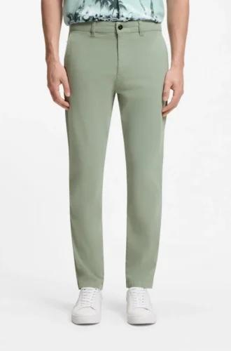 Tapered-fit chinos in a structured cotton